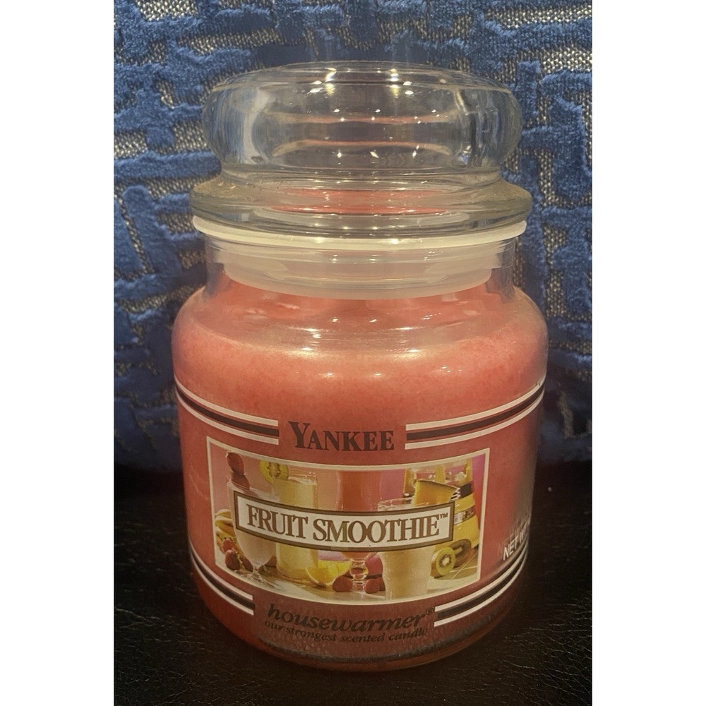 Yankee Candle Fruit Smoothie Medium Jar Black Band Rare HTF Fast Ship